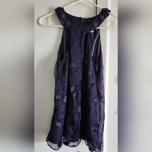 Eci New York Geometric Polka-dot Tank, Women's size 2. Dark Navy